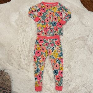 Little Sleepies Girls 2 Piece Pajamas Bamboo Pink Floral 12-18 months